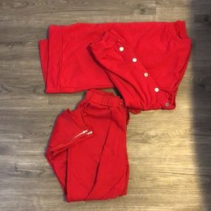 Red loungewear set